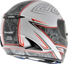 Casco nzi, spyder iii multi br blanco rojo, casco deportivo para moto