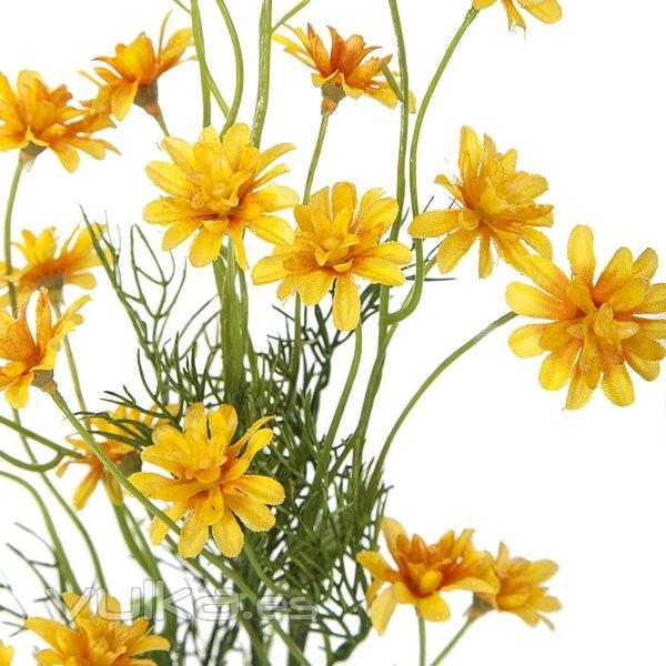 Plantas artificiales con flores. Rama margaritas artificiales flores amarillas La Llimona home (1)