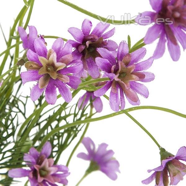 Plantas artificiales con flores. Rama margaritas artificiales flores lilas 75 en La Llimona home (1)