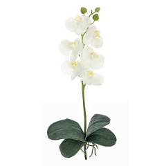 Flores artificiales rama orquideas artificiales latex junior crema hojas 58 en la llimona home