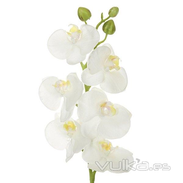 Flores artificiales. Rama orquideas artificiales latex junior crema hojas 58 en La Llimona home (1)