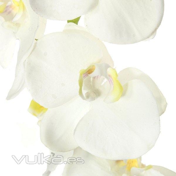Flores artificiales. Rama orquideas artificiales latex junior crema hojas 58 en La Llimona home (2)