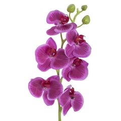 Flores artificiales. rama orquideas artificiales latex junior fucsia hojas 58 en la llimona home (1)