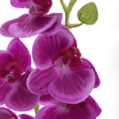 Flores artificiales. rama orquideas artificiales latex junior fucsia hojas 58 en la llimona home (2)
