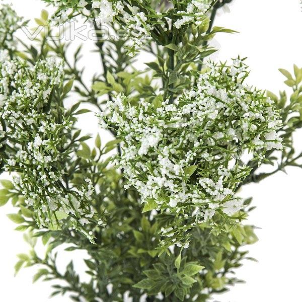Plantas artificiales flores. Planta flores allium artificiales bush blancas 45 en La Llimona home 1