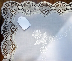 Detalle de la sabana de bolillos