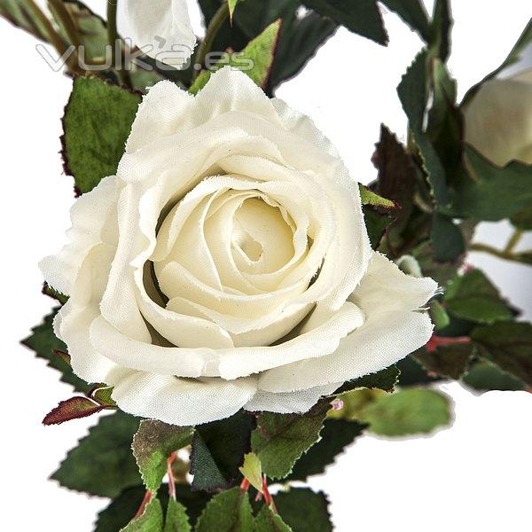 Flores artificiales. Rama flores rosas artificiales cherry crema 72 en La Llimona home (2)
