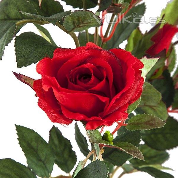 Flores artificiales. Rama flores rosas artificiales cherry rojas 72 en La Llimona home (2)