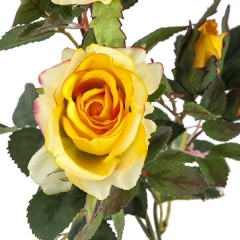 Flores artificiales. rama flores rosas artificiales cherry amarillas 72 en la llimona home (2)