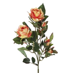 Flores artificiales. rama flores rosas artificiales cherry bicolor 72 en la llimona home
