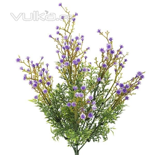 Plantas artificiales con flores. Planta flores bush gypsophila artificial lila en La Llimona home