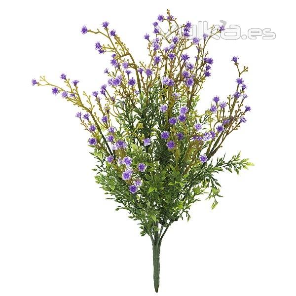 Plantas artificiales con flores. Planta flores bush gypsophila artificial lila en La Llimona home 1