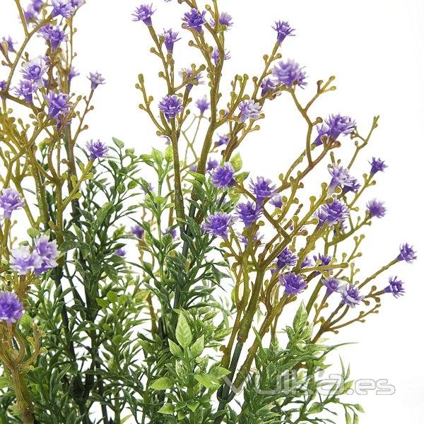 Plantas artificiales con flores. Planta flores bush gypsophila artificial lila en La Llimona home 2