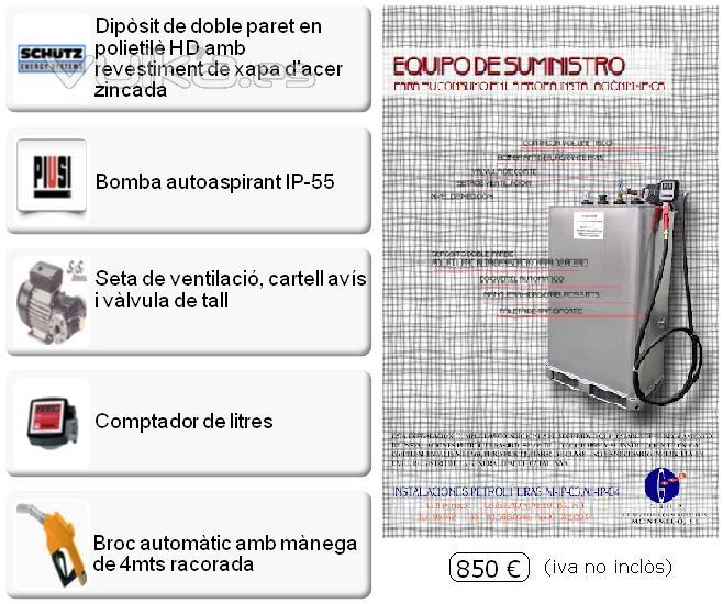 Depósito gasoil con bomba y contador para repostar carretillas, vehículos, etc.