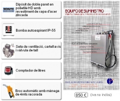 Deposito gasoil con bomba y contador para repostar carretillas, vehiculos, etc