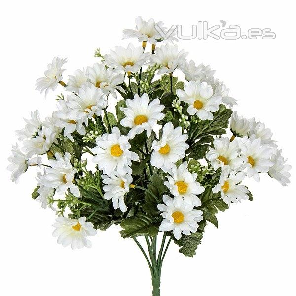 Ramos artificiales. Ramo flores artificiales margaritas blancas 40 en La Llimona home