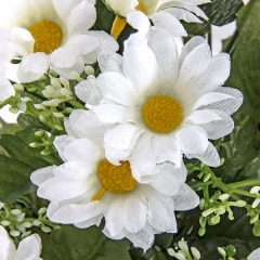 Ramos artificiales ramo flores artificiales margaritas blancas 40 en la llimona home (2)