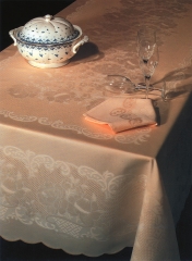Mantel de damasco,en un elegante color salmon