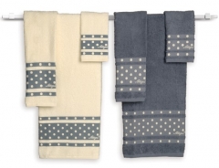 Juego de toallas con bodoques bordados en relieve, 6 piezas, muy amplias