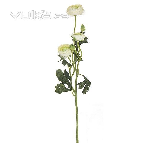 Flores artificiales. Rama flores ranúnculos artificiales blancos 50 en La Llimona home (1)