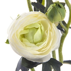 Flores artificiales. rama flores rannculos artificiales blancos 50 en la llimona home (2)