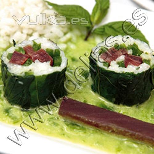 Productos asiticos: algas, agar-agar, bamb, wasabi, salsa de soja, sushi preparado...