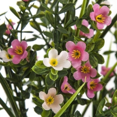 Plantas artificiales con flores planta flores mini bell artificiales rosas en la llimona home (1)