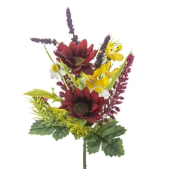 Ramos artificiales ramo flores artificiales mini silvestre rojo 29 en la llimona home