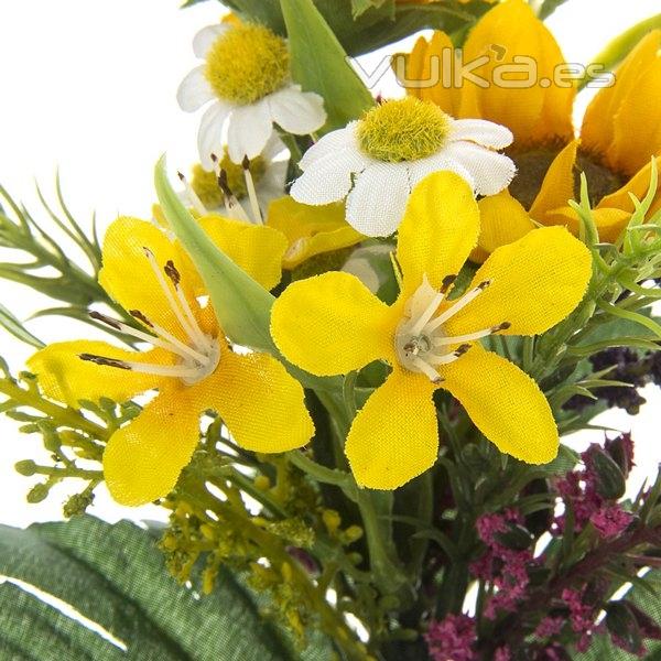 Ramos artificiales. Ramo flores artificiales mini silvestre amarillo 29 en La Llimona (1)