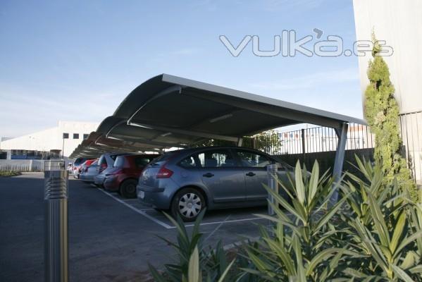 Marquesina parking modelo bóveda en Castellón