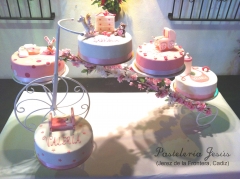 Tarta fondant bautizo