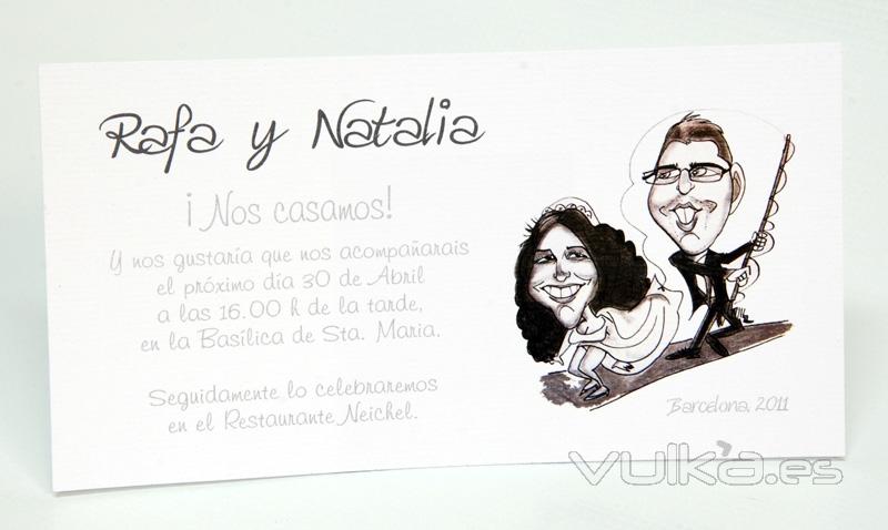 Invitación de Boda. Modelo tarjetón