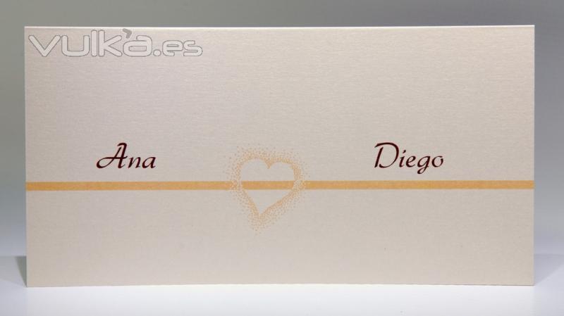 Invitacin de Boda. Modelo dptico con cartulina Galaxy perlada