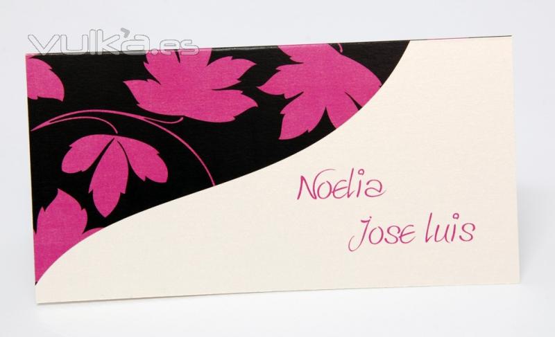 Invitación de Boda. Modelo díptico con cartulina Galaxy perlada