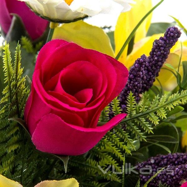 Ramos artificiales. Ramo flores artificiales multicolor margaritas rosas en La Llimona home (1)