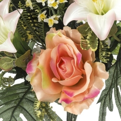 Todos los santos. ramo artificial flores rosas gladiolos azucenas rosa 68 en la llimona home (2)