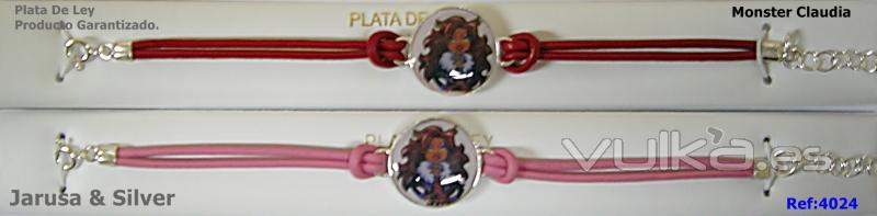 Pulseras Monster Claudia Lobita Cuero .