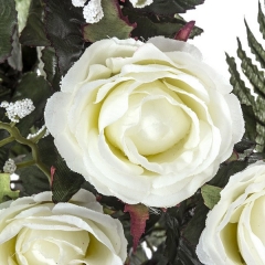 Todos los santos ramo artificial flores rosas crema 53 en la llimona home (2)