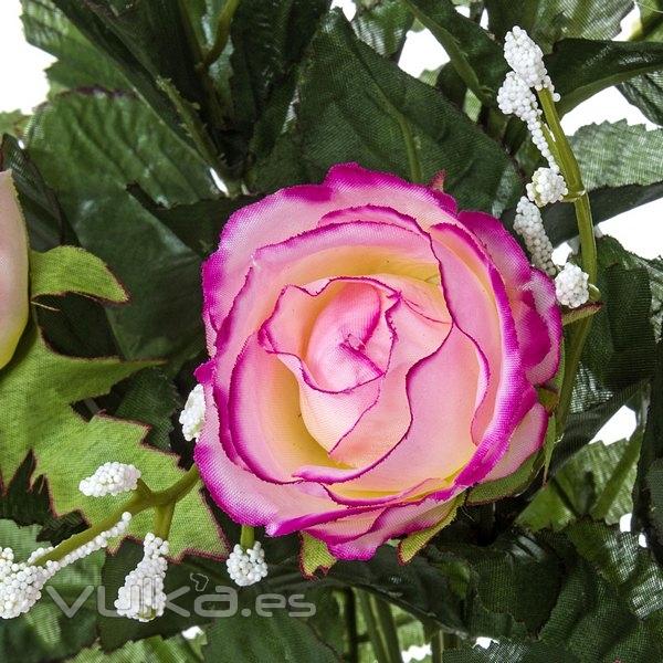 Todos los Santos. Ramo artificial flores rosas jaspeadas 53 en La Llimona home (2)