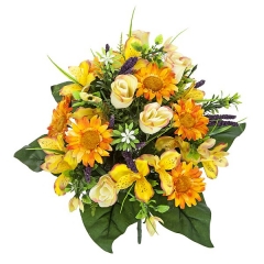 Ramos artificiales ramo flores artificiales naranja margaritas rosas en la llimona home