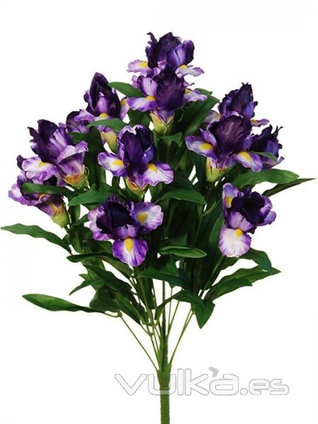 Flores artificiales santos. Ramo flores iris artificiales lila oasisdecor.com