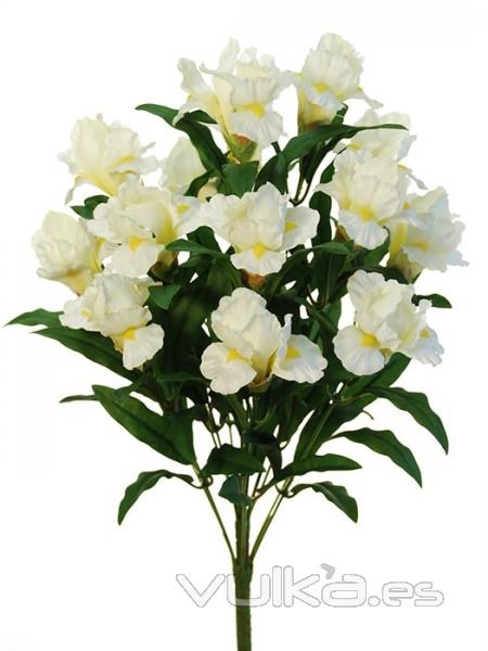 Flores artificiales santos. Ramo flores iris artificiales blanco oasisdecor.com