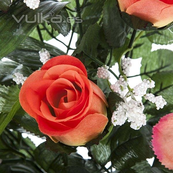 Todos los Santos. Ramo artificial flores alstroemerias rosas salmn en La Llimona home (1)