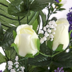 Todos los santos ramo artificial flores lavanda margaritas rosas blancas 63 en la llimona home (2)