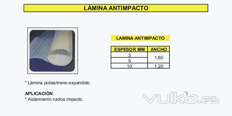 Lmina antimpacto de poliestireno expandido