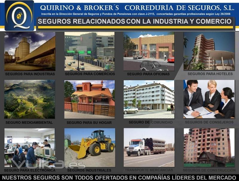 QUIRINO BROKERS - Seguros que comercializamos relacionados con seguros para empresas.