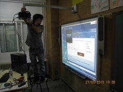 Montaje de Pizarra Digital en un Colegio