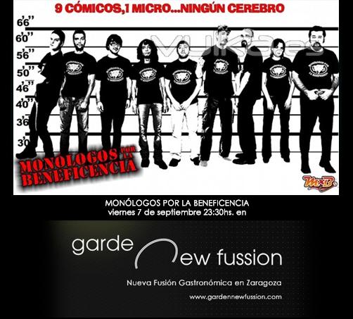 El viernes 7 de Septiembre disfrutaremos de cena fussion y el mejor humor con MxB en New Fussion