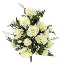 Todos los santos ramo artificial flores claveles blancos 48 en la llimona home