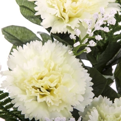 Todos los santos. ramo artificial flores claveles blancos 48 en la llimona (2)